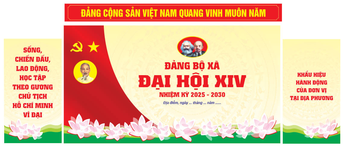 172546 file thiết kế trang trí tuyên truyền đại hội Đảng file corel x7