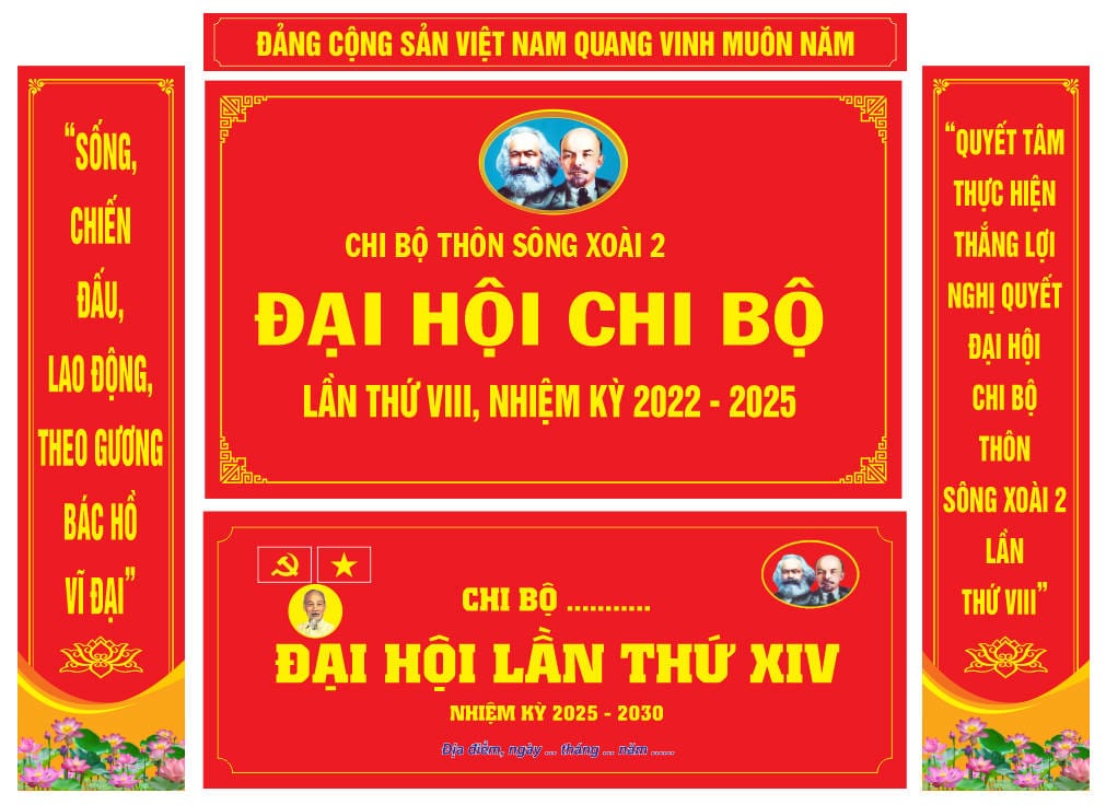 172547 file thiết kế trang trí tuyên truyền đại hội Đảng file corel x7