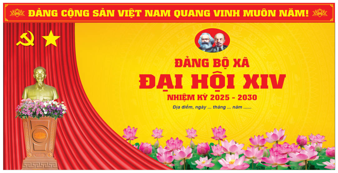 172548 file thiết kế trang trí tuyên truyền đại hội Đảng file corel x7