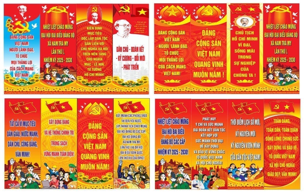 17255 file thiết kế trang trí tuyên truyền đại hội Đảng file corel x7
