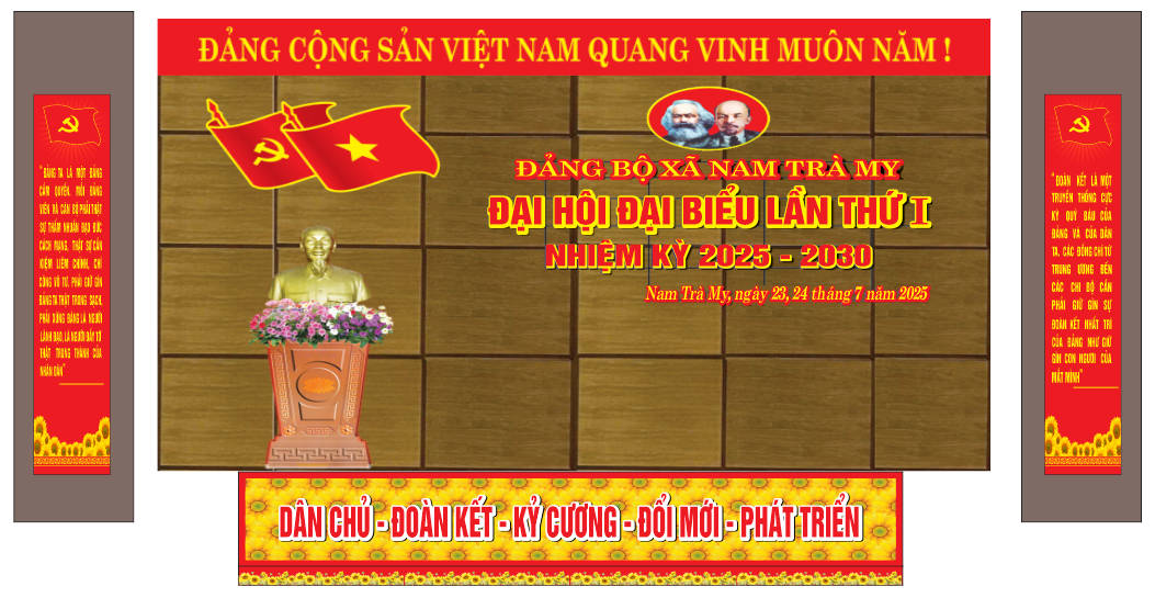 172550 file thiết kế trang trí tuyên truyền đại hội Đảng file corel x7