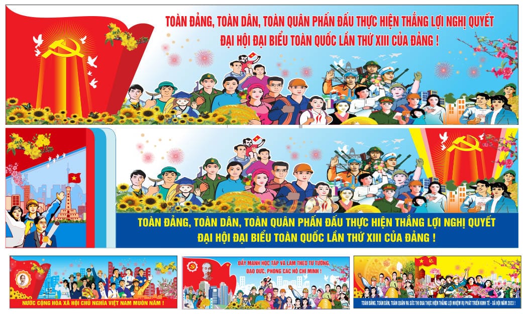 172565 file thiết kế trang trí tuyên truyền đại hội Đảng file corel x7
