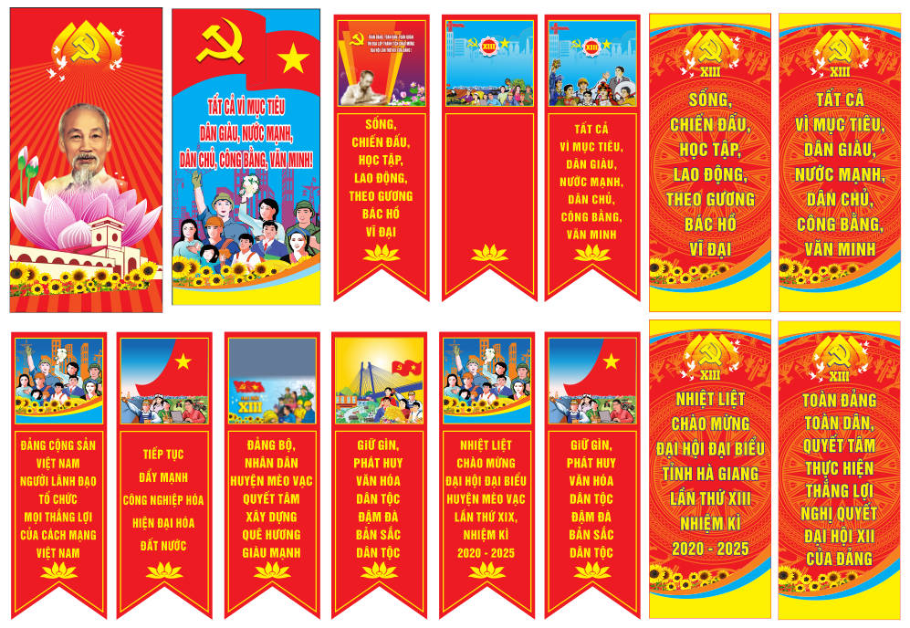 172570 file thiết kế trang trí tuyên truyền đại hội Đảng file corel x7