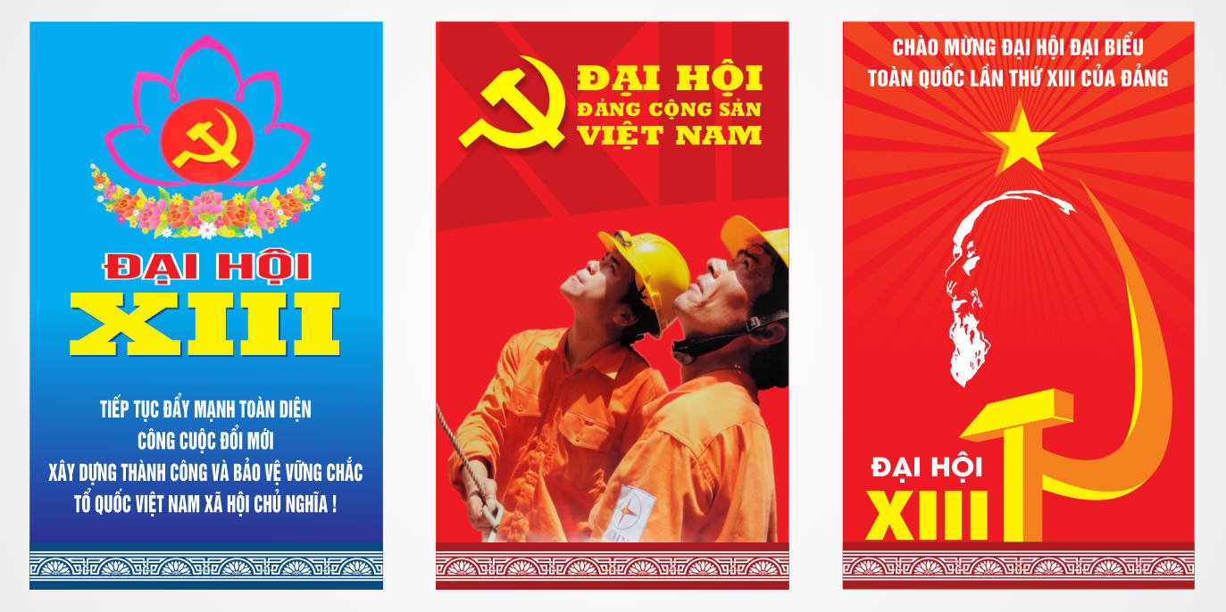 17259 file thiết kế trang trí tuyên truyền đại hội Đảng file corel x7