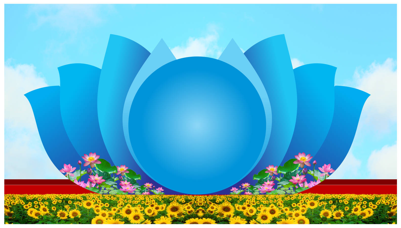 47251 background phông nền maket hình bông sen màu xanh file corel x5