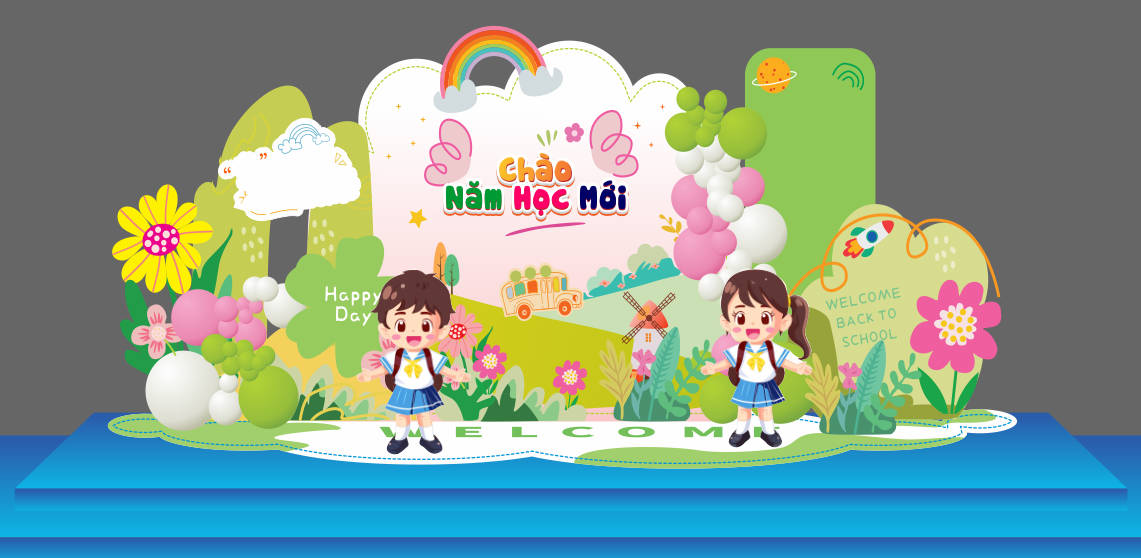 672515 file thiết kế trang trí lễ  khai giảng chào mừng năm học mới corel x7