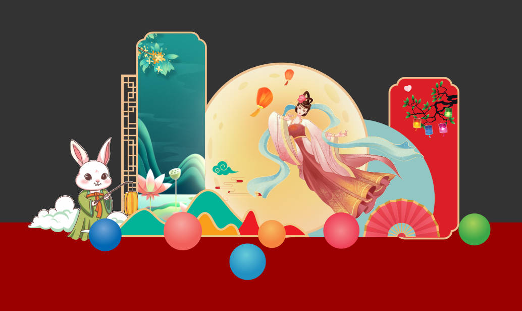 49251 file thiết kế decor tết trung thu đêm hội trăng rằm corel x7