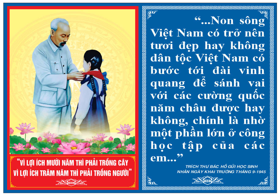 87253 file thiết kế khẩu hiệu trích thư Bác Hồ gửi học sinh corel x7