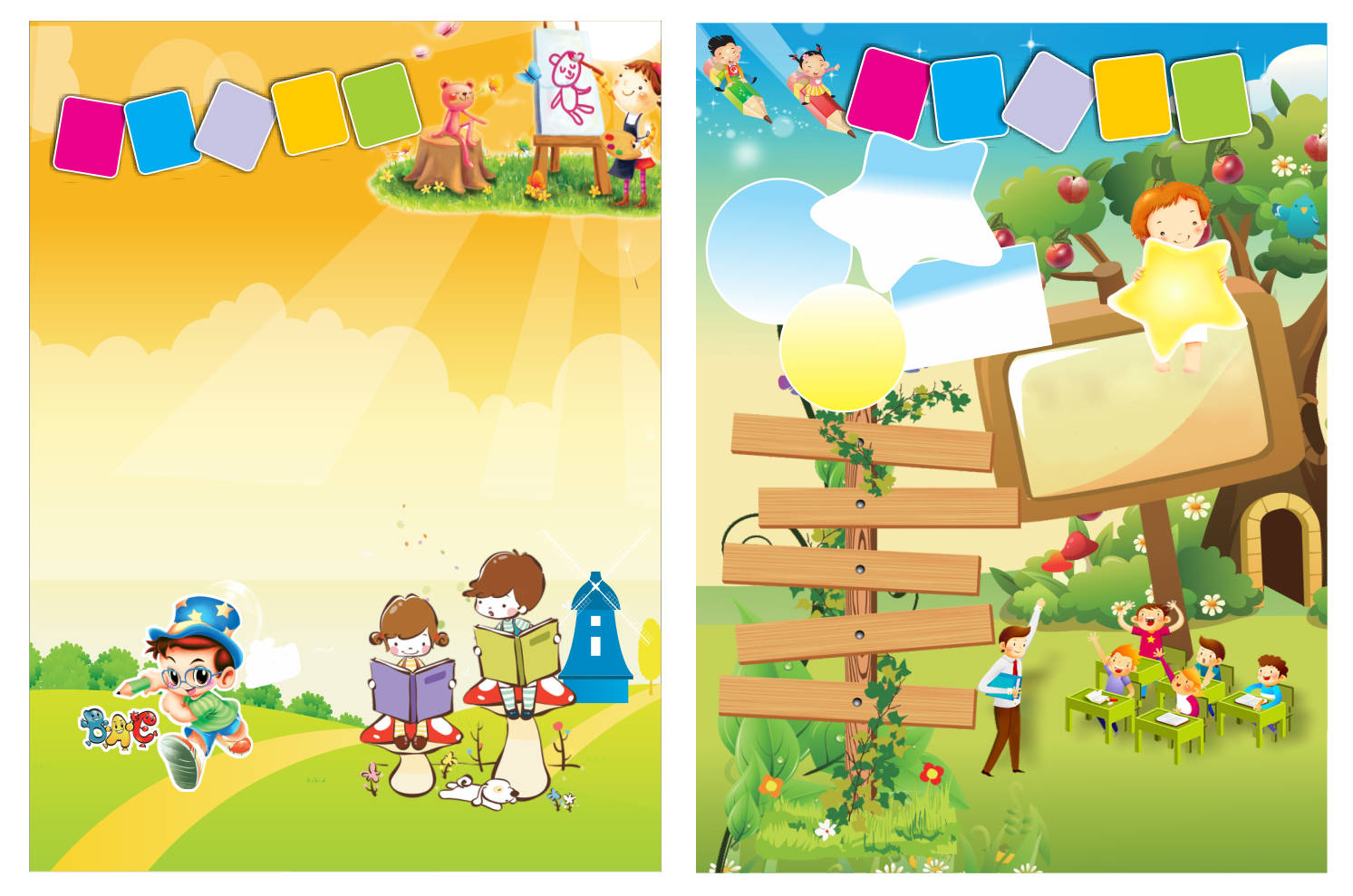 89256 file thiết kế trang trí mầm non mẫu giáo corel x7