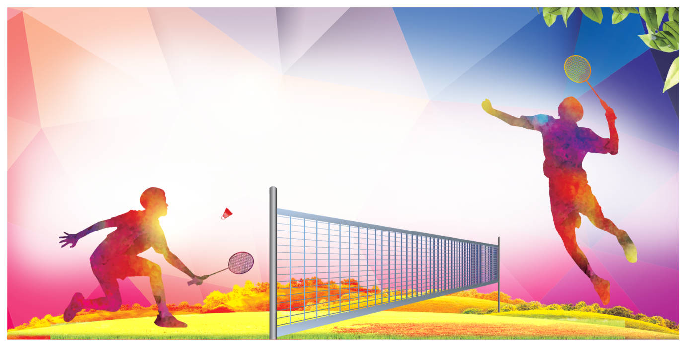610255 background phông nền maket thể thao cầu lông file corel x7