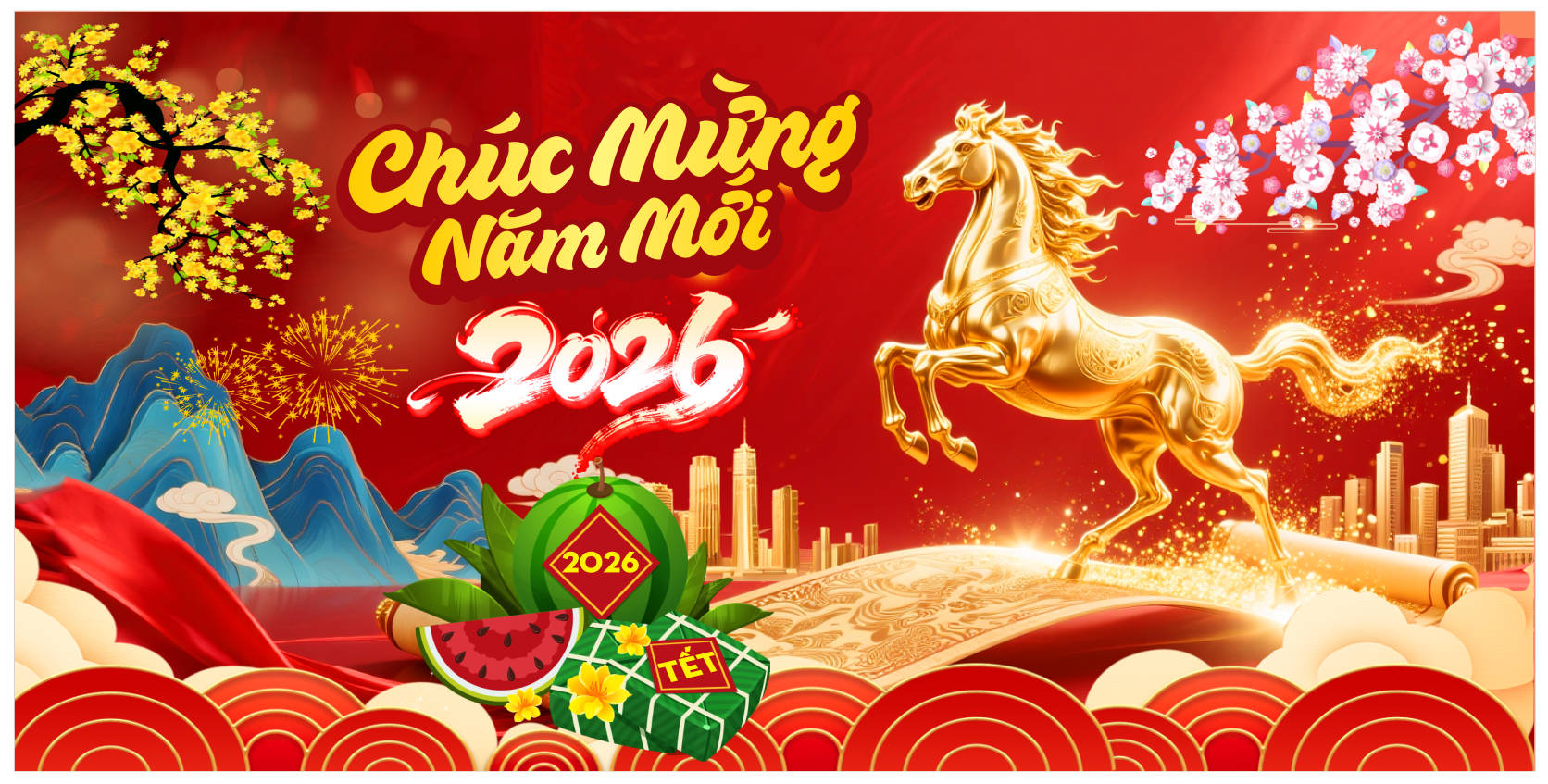 2112524 background phông nền maket chúc mừng năm mới tết xuân Bính Ngọ 2026 file corel x7