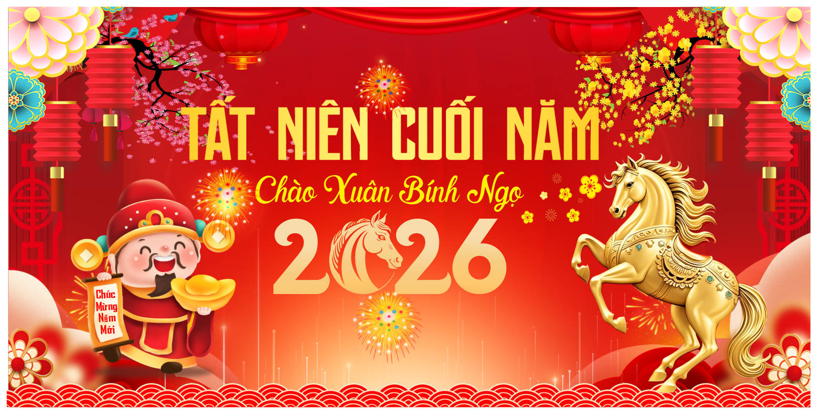 2112539 background phông nền maket chúc mừng năm mới tết xuân Bính Ngọ 2026 file corel x7