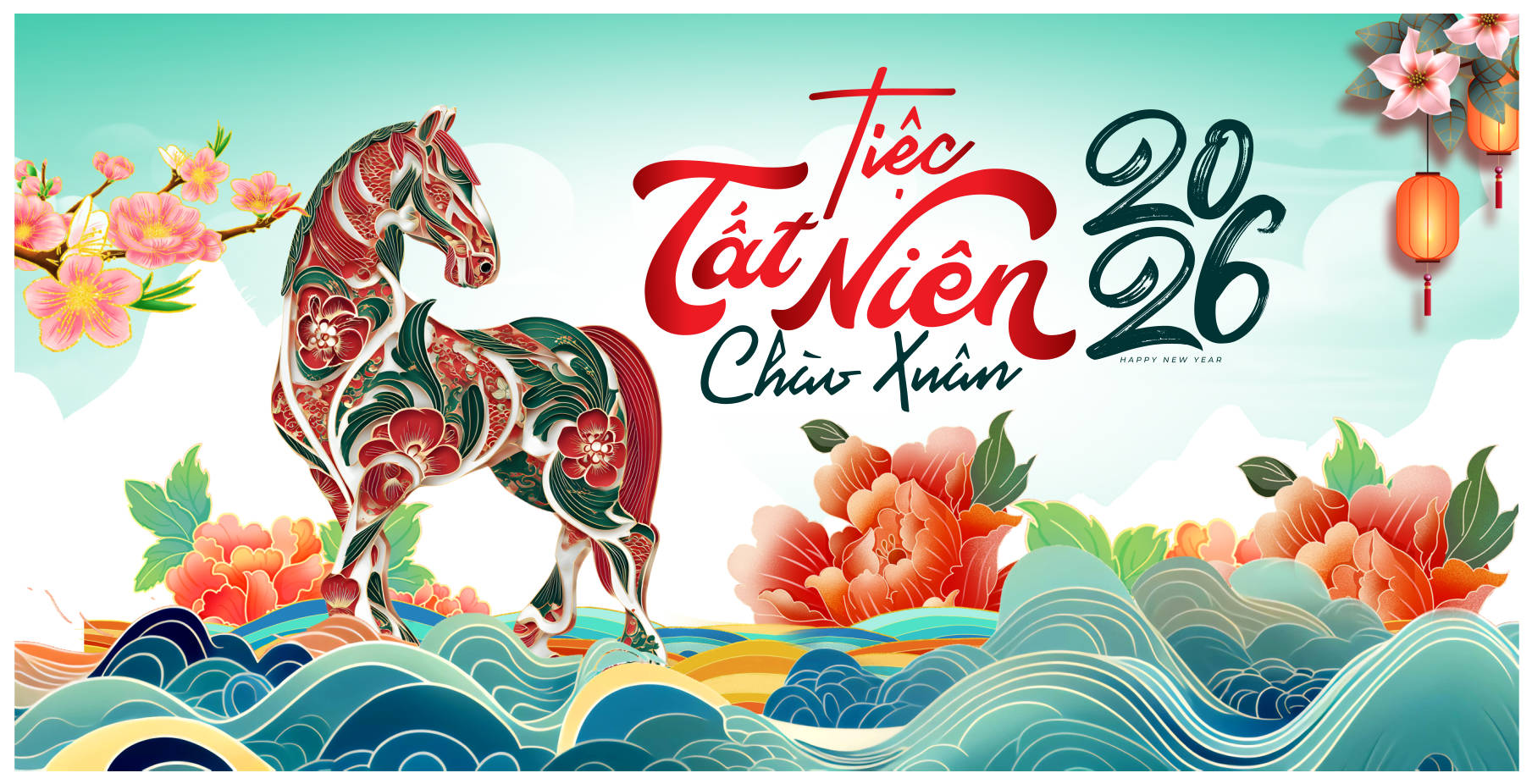 2112543 background phông nền maket chúc mừng năm mới tết xuân Bính Ngọ 2026 file corel x7