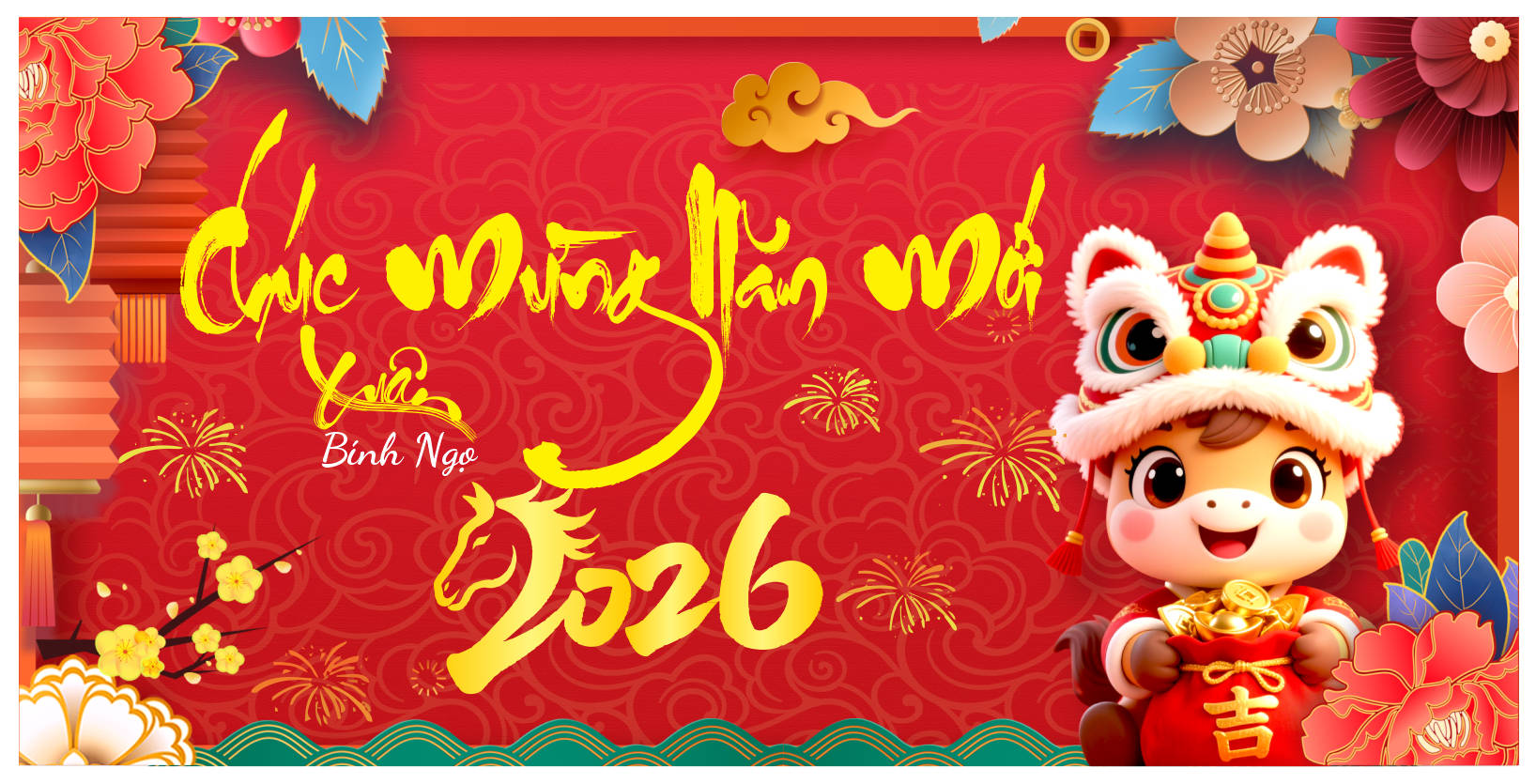 2112565 background phông nền maket chúc mừng năm mới tết xuân Bính Ngọ 2026 file corel x7