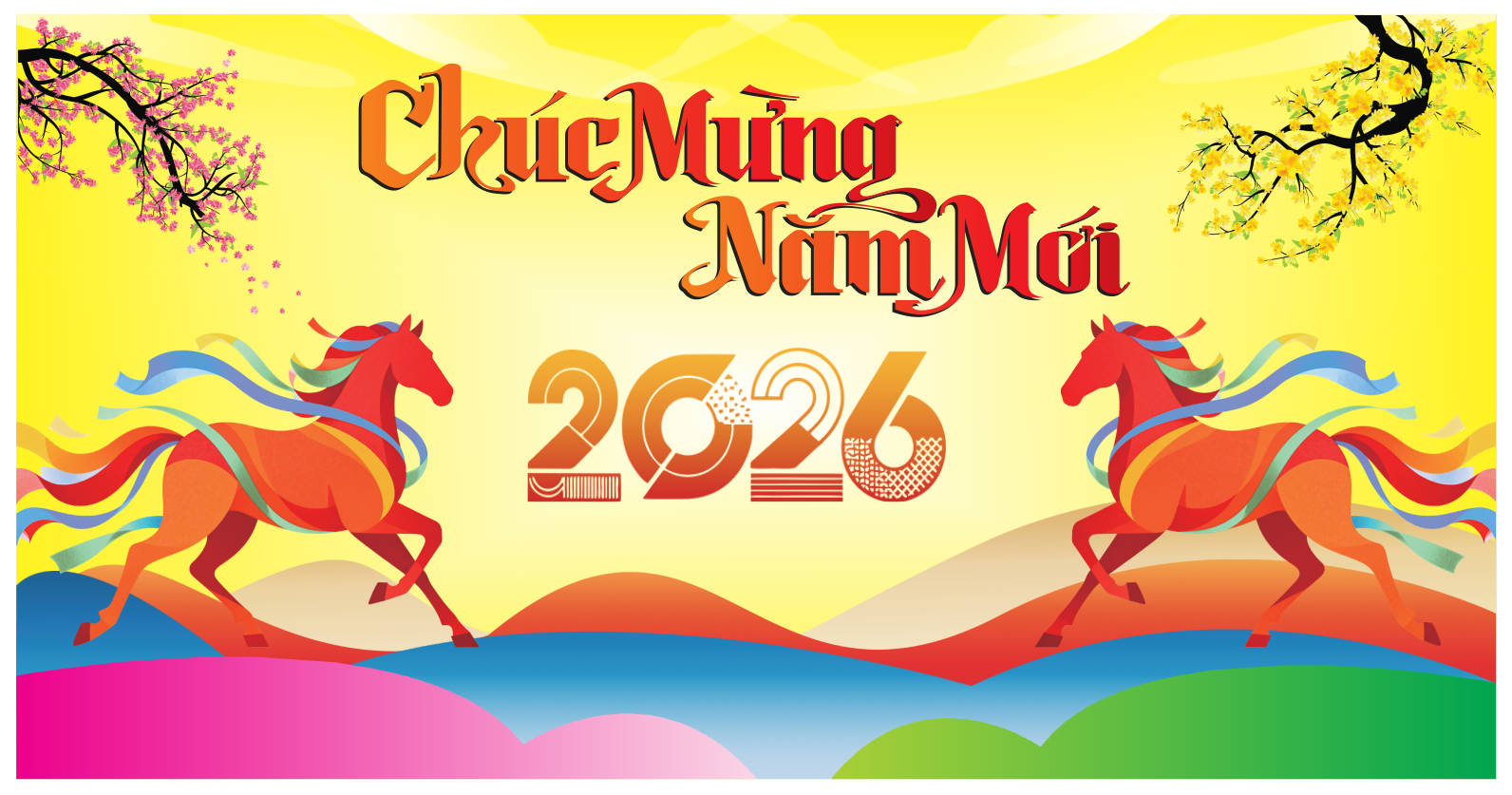 2112570 background phông nền maket chúc mừng năm mới tết xuân Bính Ngọ 2026 file corel x7
