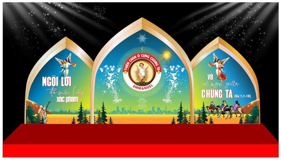 5112510 file thiết kế background phông nền maket sân khấu giáng sinh noel corel x7