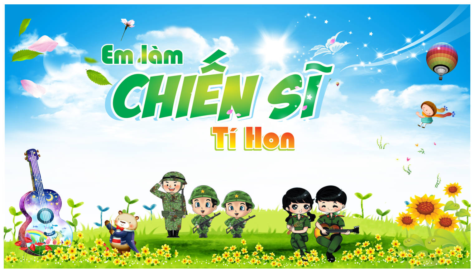 911253 background phông nền maket sân chơi em là chiến sỹ tí hon file corel x5