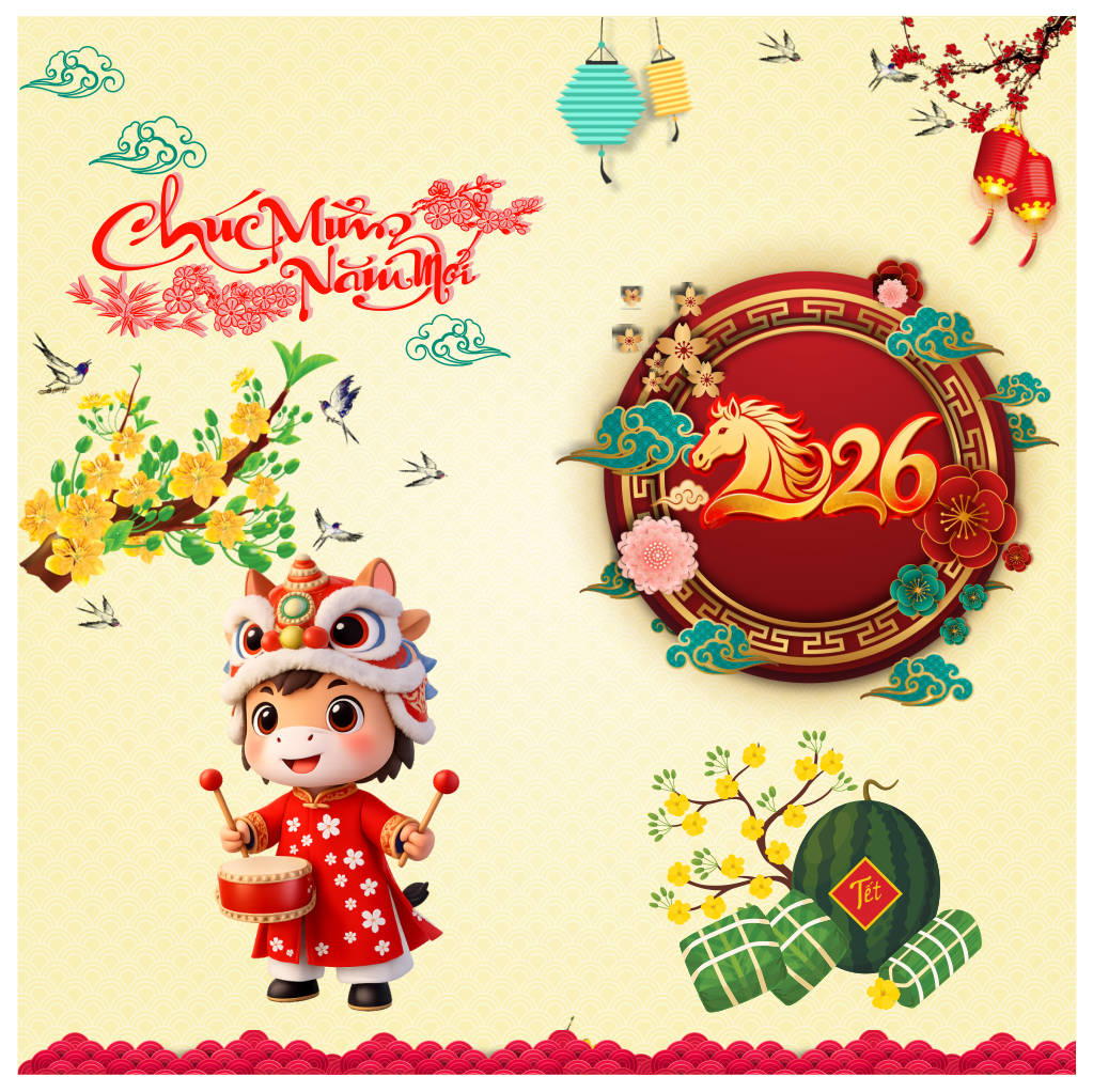 1122512 file thiết kế thiệp tết xuân Bính Ngọ 2026 corel x7