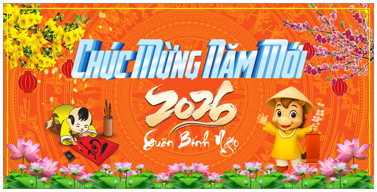 2112590 background phông nền maket chúc mừng năm mới tết xuân Bính Ngọ 2026 file corel x7