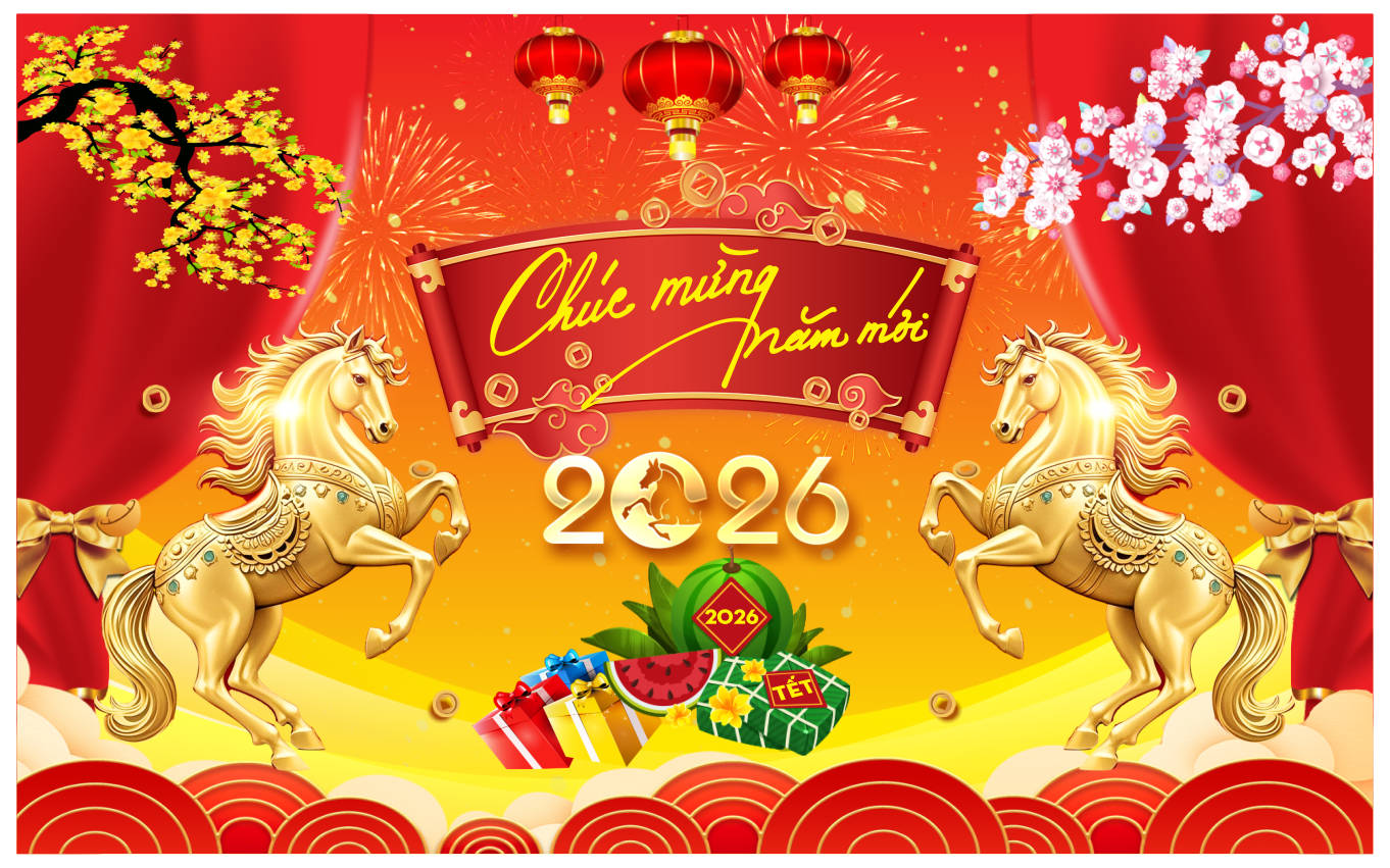 2112597 background phông nền maket chúc mừng năm mới tết xuân Bính Ngọ 2026 file corel x7