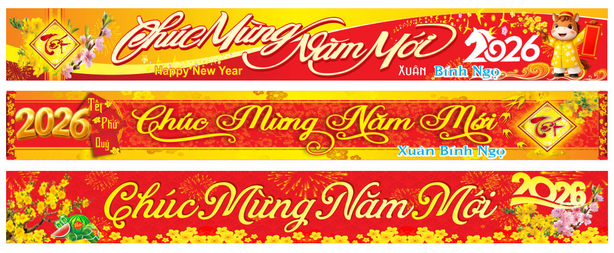 212253 file thiết kế băng rôn chúc mừng năm mới tết xuân Bính Ngọ 2026 corel x7