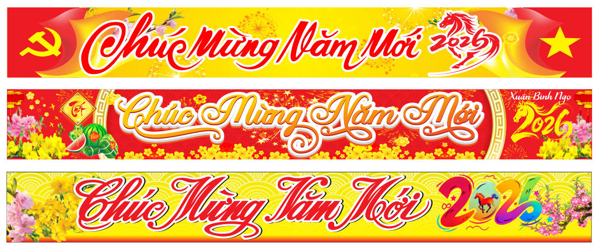 212254 file thiết kế băng rôn chúc mừng năm mới tết xuân Bính Ngọ 2026 corel x7