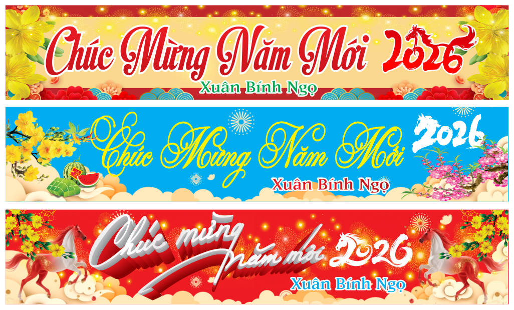 212255 file thiết kế băng rôn chúc mừng năm mới tết xuân Bính Ngọ 2026 corel x7
