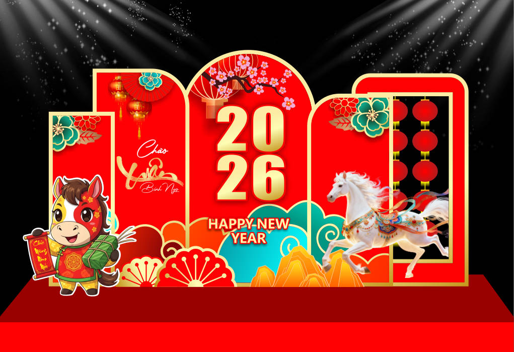 31251 file thiết kế mô hình decor chụp ảnh tết năm mới xuân Bính Ngọ 2026 corel x7