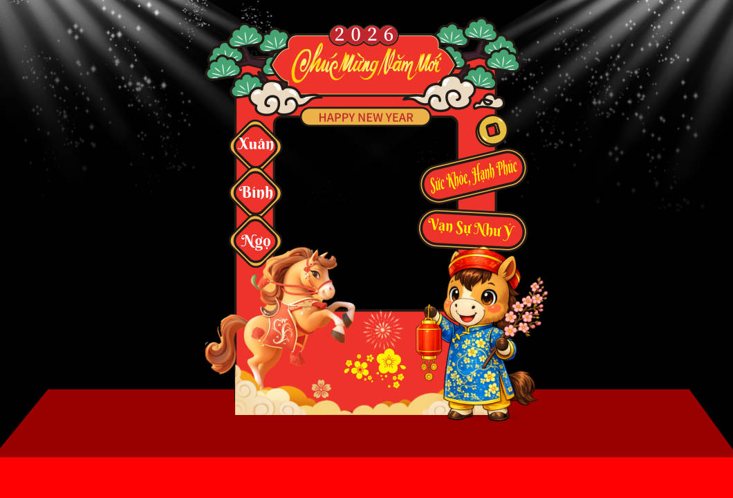 312516 file thiết kế mô hình decor chụp ảnh tết năm mới xuân Bính Ngọ 2026 corel x7
