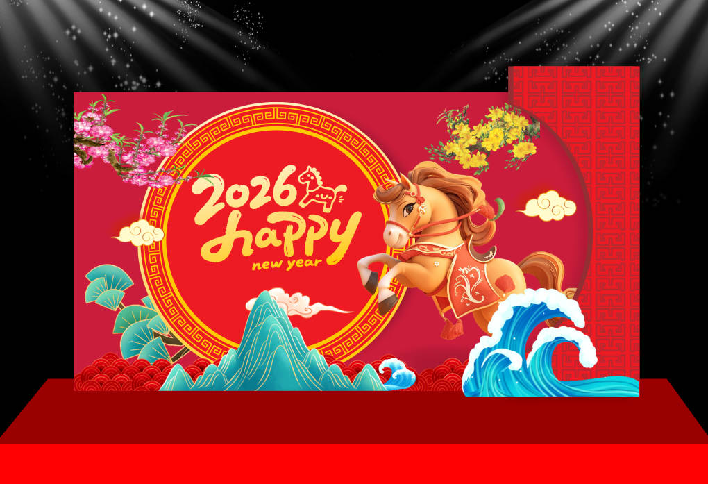 312518 file thiết kế mô hình decor chụp ảnh tết năm mới xuân Bính Ngọ 2026 corel x7