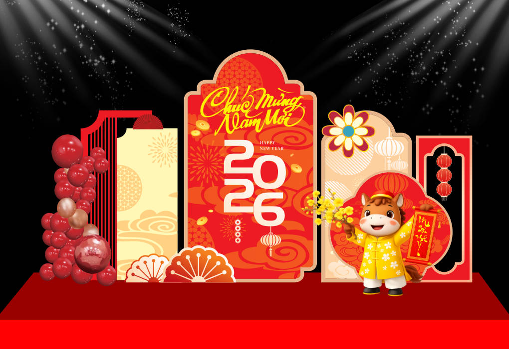 31252 file thiết kế mô hình decor chụp ảnh tết năm mới xuân Bính Ngọ 2026 corel x7