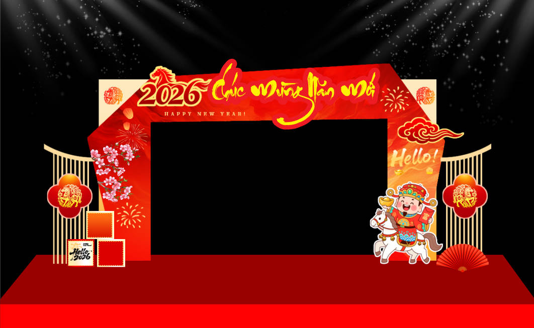312522 file thiết kế mô hình decor chụp ảnh tết năm mới xuân Bính Ngọ 2026 corel x7