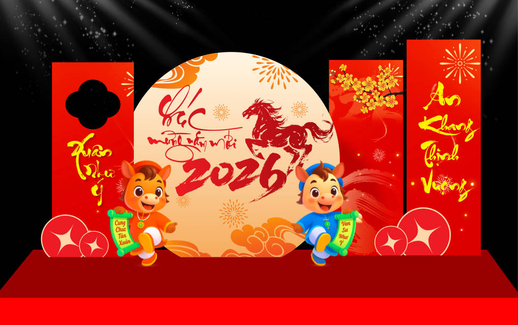 31255 file thiết kế mô hình decor chụp ảnh tết năm mới xuân Bính Ngọ 2026 corel x7