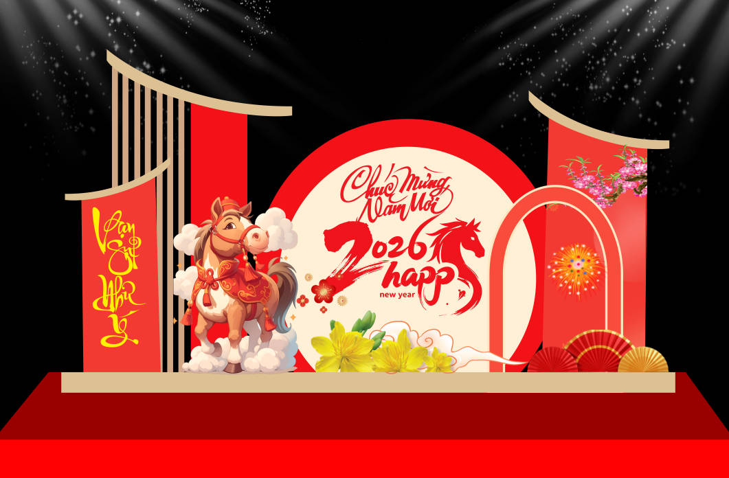 31256 file thiết kế mô hình decor chụp ảnh tết năm mới xuân Bính Ngọ 2026 corel x7