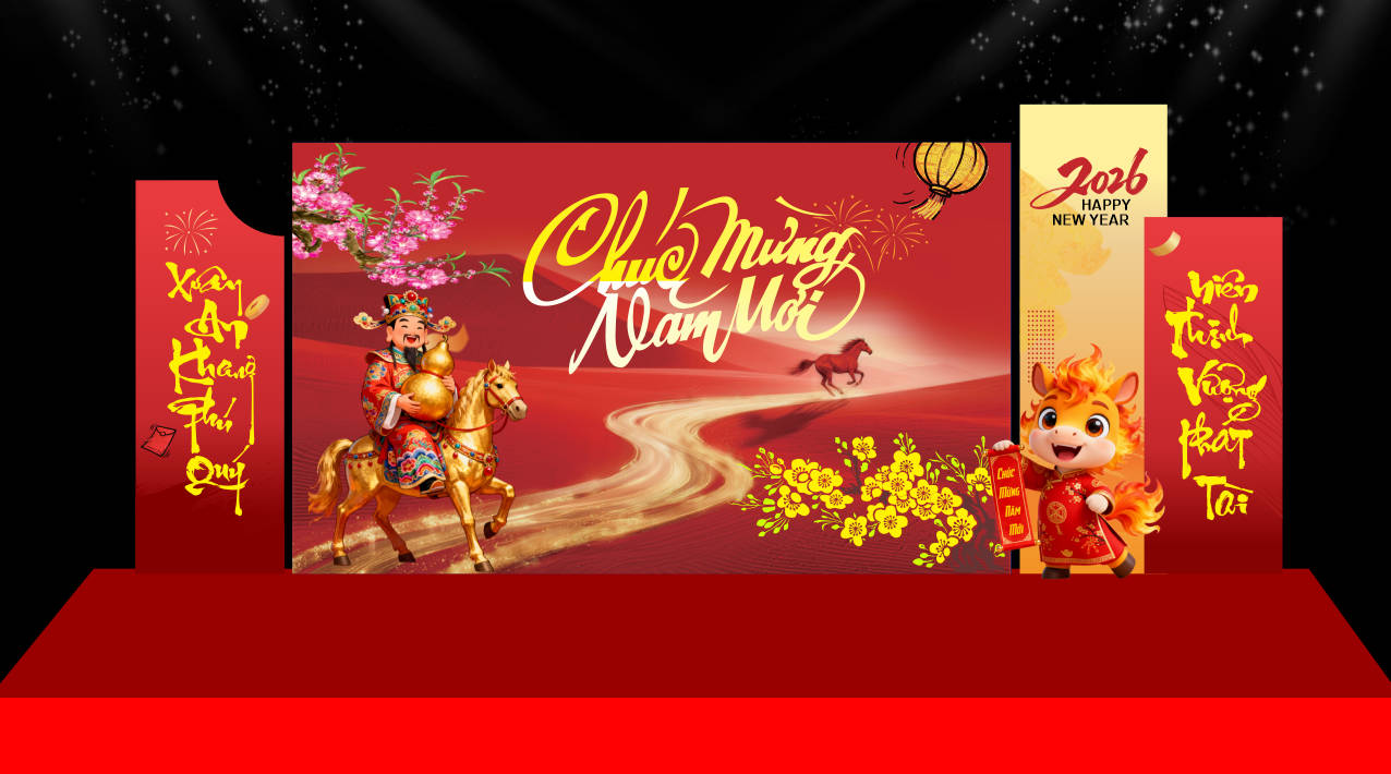 31259 file thiết kế mô hình decor chụp ảnh tết năm mới xuân Bính Ngọ 2026 corel x7