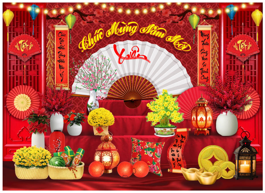 Background phông nền tiểu cảnh chụp ảnh tết check in năm mới file corel x7-42