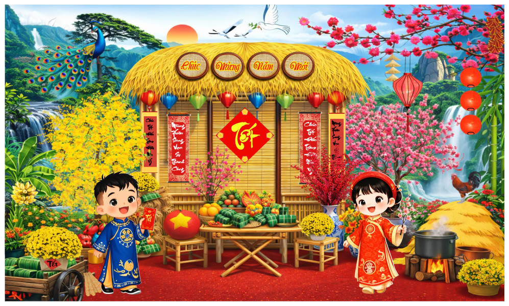 Background phông nền tiểu cảnh chụp ảnh tết check in năm mới file corel x7-43