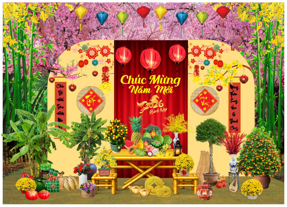 Background phông nền tiểu cảnh chụp ảnh tết check in năm mới file corel x7-45