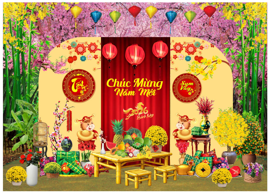 Background phông nền tiểu cảnh chụp ảnh tết check in năm mới file corel x7-46