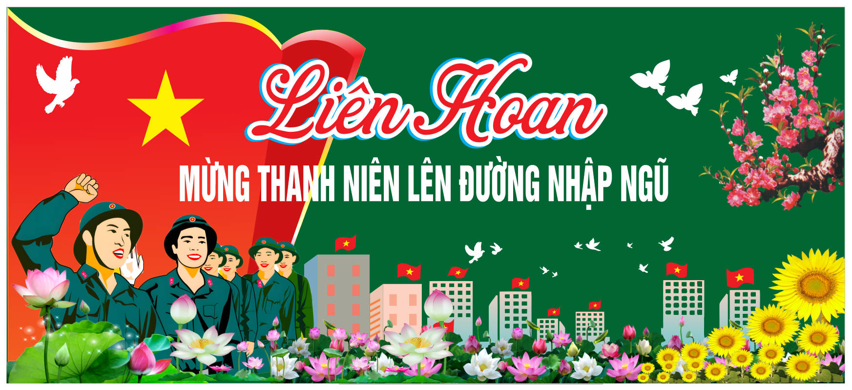 22262 background phông nền maket giao lưu gặp mặt thanh niên lên đường nhập ngũ file corel x5