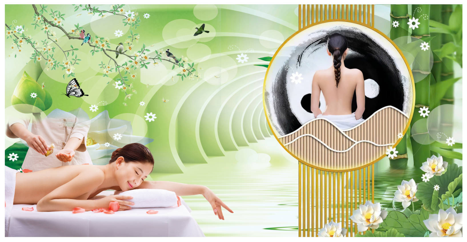 612252 tranh tường spa dưỡng sinh file corel x7