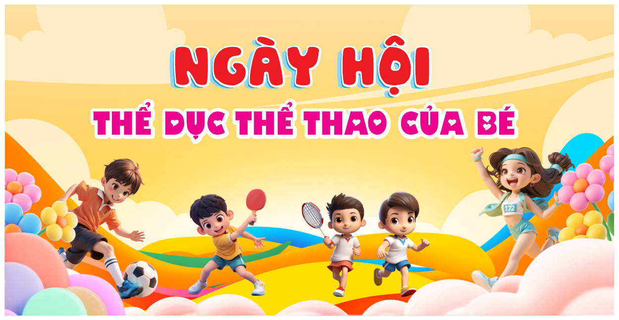 32261 background phông nền maket ngày hội thể dục thể thao của bé file corel x7