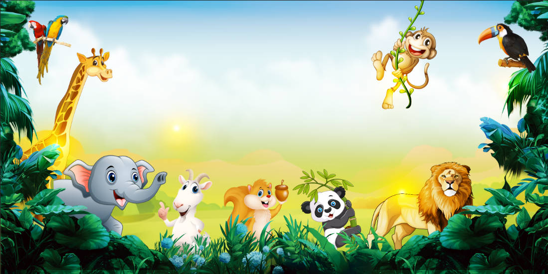 92262 tranh tường động vật rừng file PSD