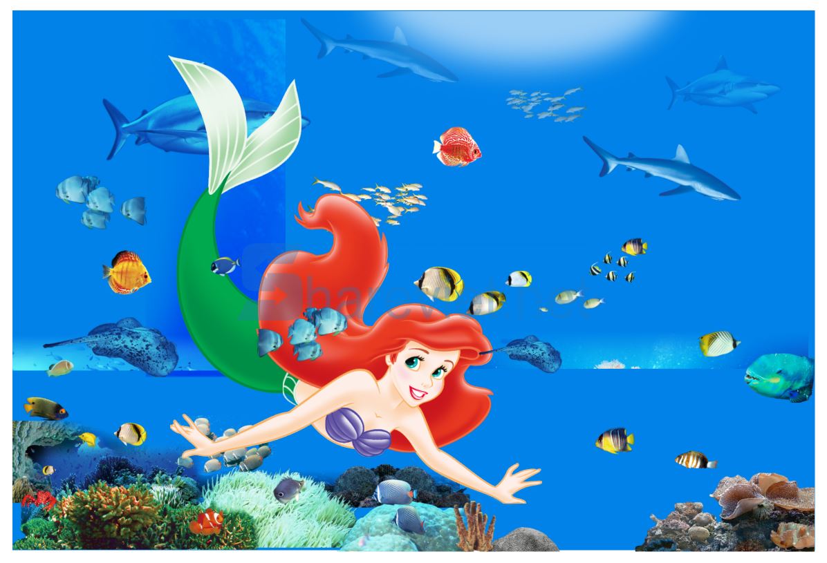 23263 tranh hoạt hình nàng tiên cá corel x7