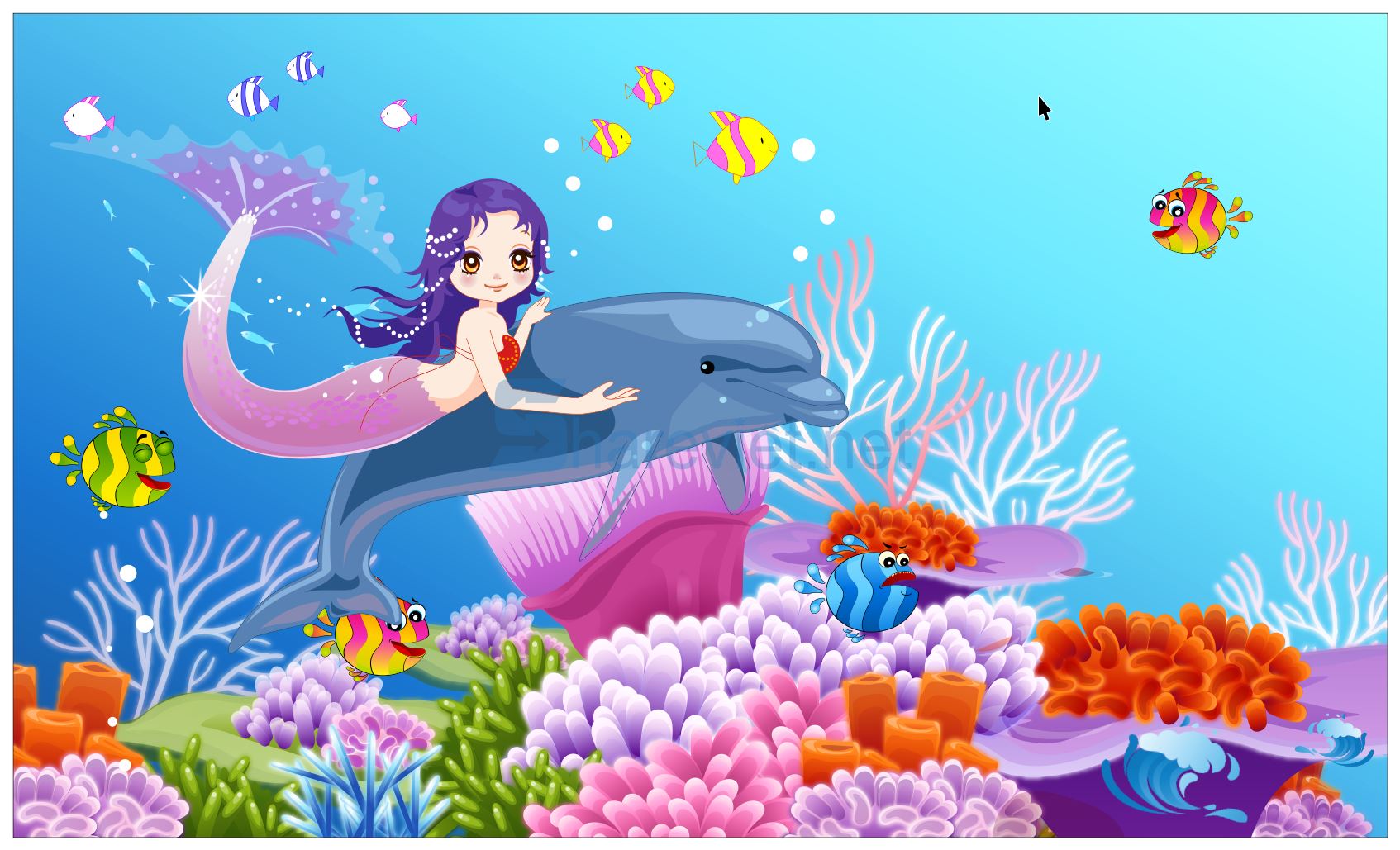 23264 tranh hoạt hình nàng tiên cá corel x7