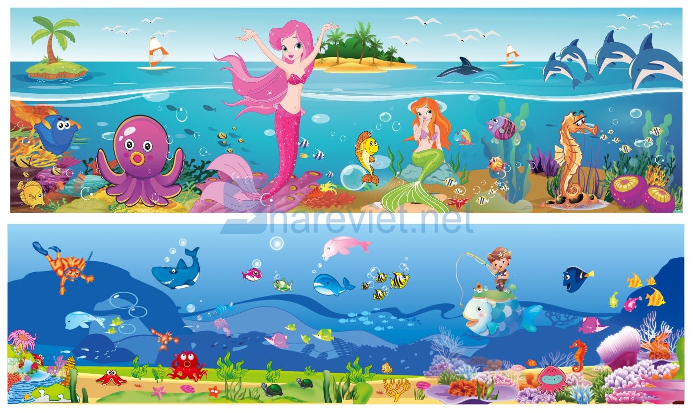 23267 tranh hoạt hình nàng tiên cá corel x7