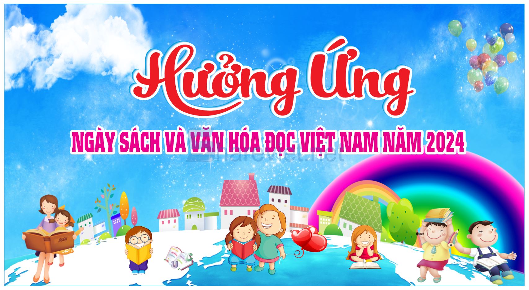 33261 background phông nền maket ngày hội đọc sách file corel x7