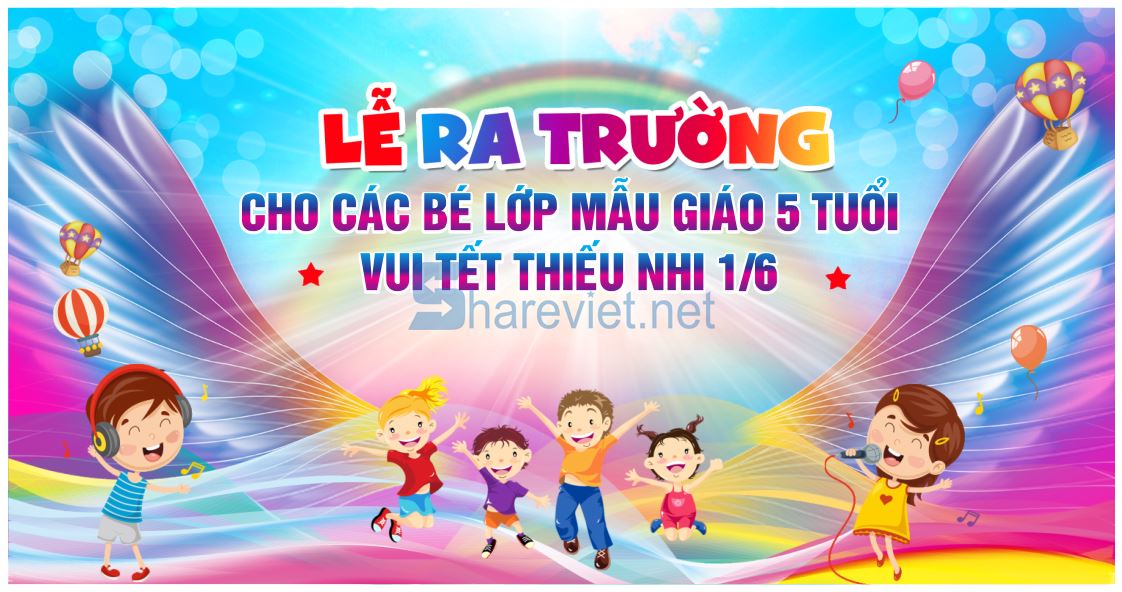 15265 background phông nền maket lễ tổng kết ra trường mầm non file corel x7