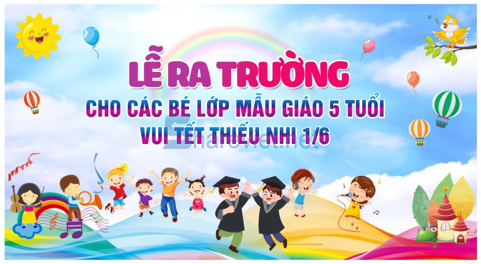 15266 background phông nền maket lễ tổng kết ra trường mầm non file corel x7