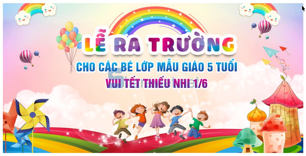 15267 background phông nền maket lễ tổng kết ra trường mầm non file corel x7